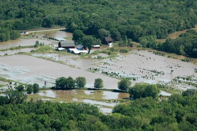 flooded farm fields